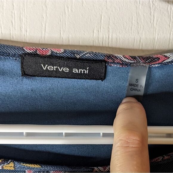 Verve ami bell sleeves mech floral long sleeve shirt top Small @X - Picture 2 of 9